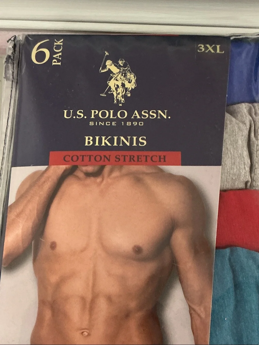 U.S. Polo Assn. Men's Bikini Briefs Pack Blue, Red Gray, Teal, Dark Gray nwb 3Xl